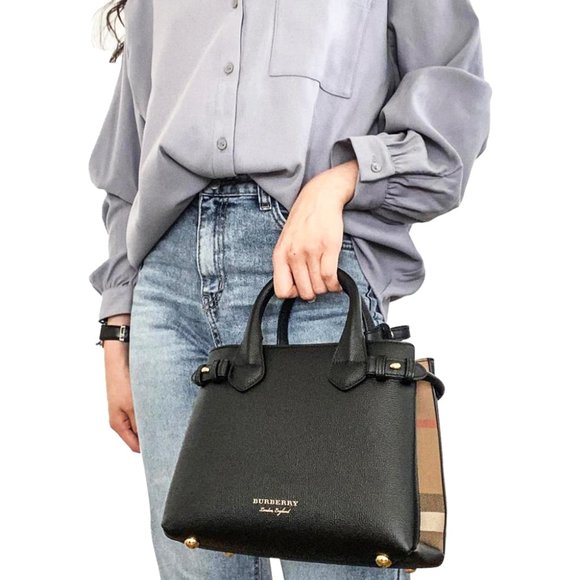 Burberry Small Leather Banner Cross Body Bag - Picture 10 of 11